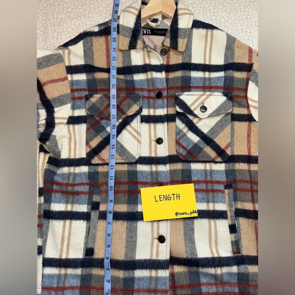 ZARA Plaid Shacket Overshirt XS - Picture 5 of 6